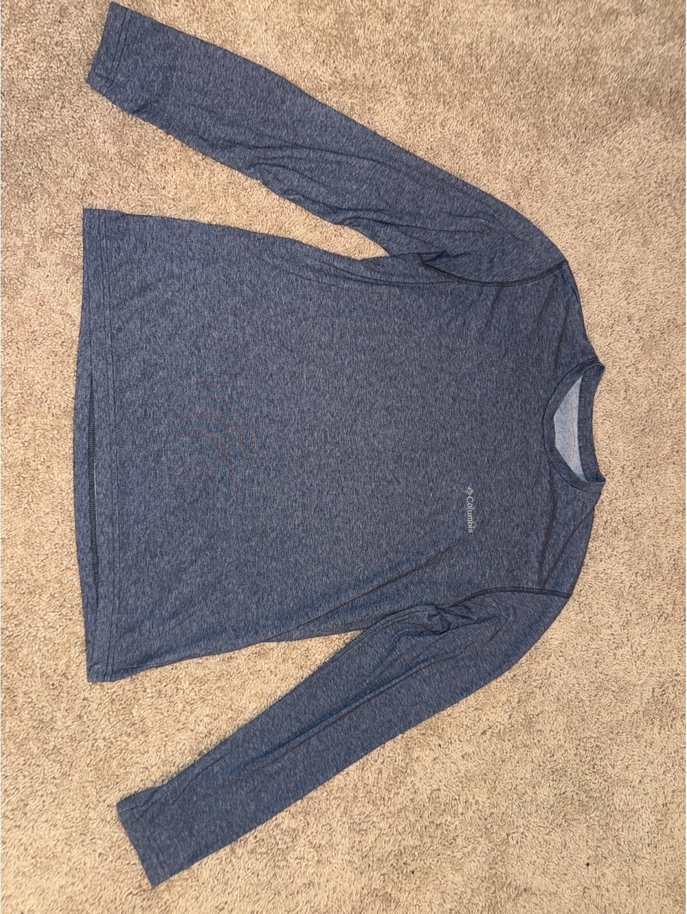 Columbia Men's Long Sleeve Performance Shirt Blue Heather Size M